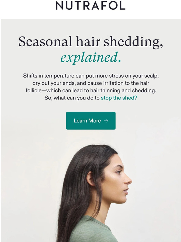 Nutrafol What is seasonal hair shedding? Milled