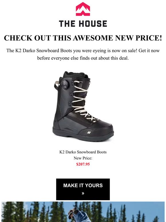 💲 Price drop! The K2 Darko Snowboard Boots is now on sale… 💲