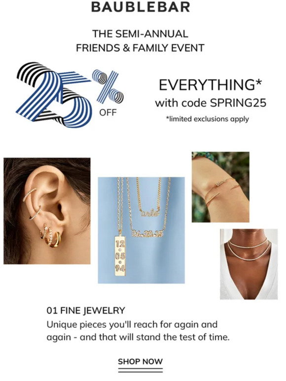 BaubleBar Email Newsletters Shop Sales, Discounts, and Coupon Codes