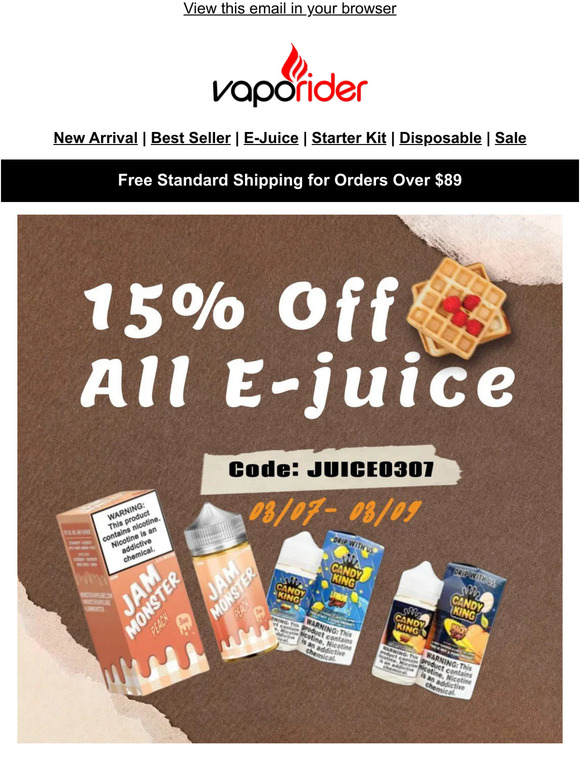 Unishow USA Inc. ALL EJuice 15 OFF is Coming! Now! Code Inside👇 Milled