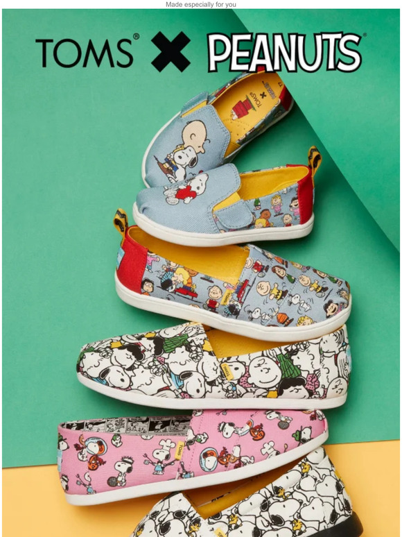 TOMS Surprise Sale TOMS x Peanuts® A special drop Milled