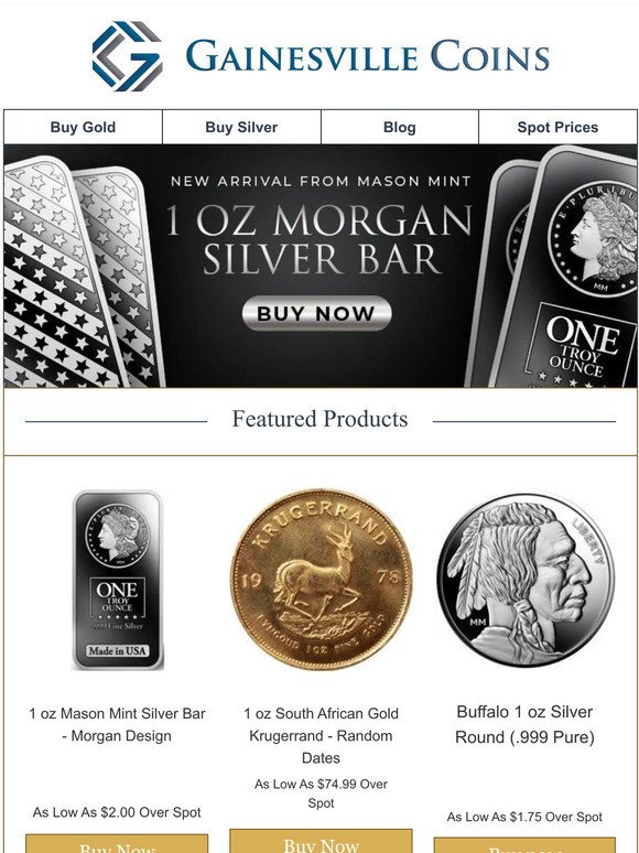 1 oz Morgan Silver Bars Now Available!