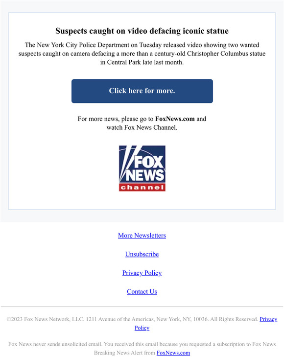 Fox News Suspects caught on video defacing iconic statue Milled