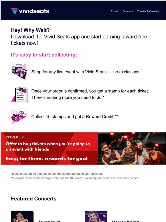 Start collecting and earn toward free tickets.
