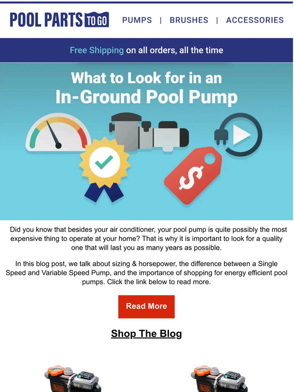 Pool Parts To Go Find the inground pump that works for you 🏊 Milled