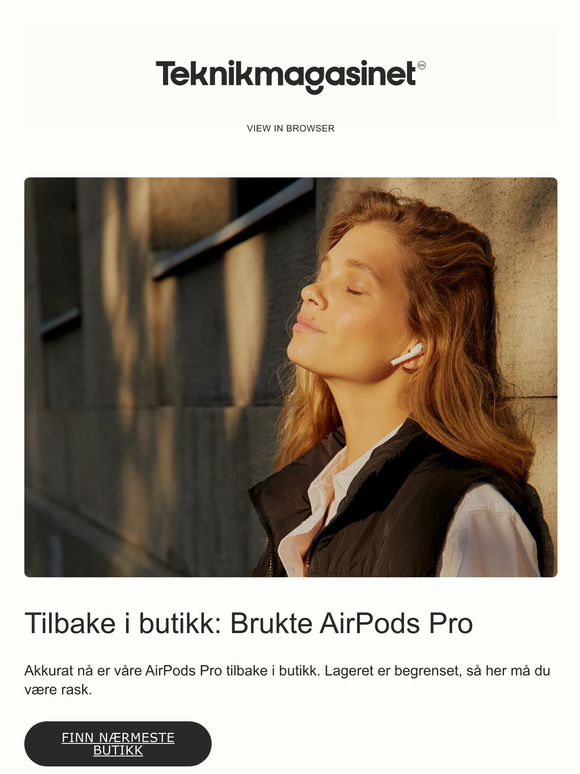 Tilbake i butikk: Brukte AirPods Pro