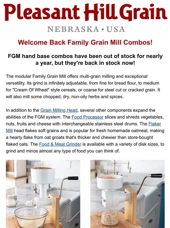FGM Seed & Grain Mill Attachment for Kitchenaid Mixer