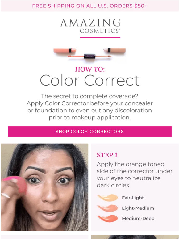 Amazing Cosmetics How to use Color Correctors Milled