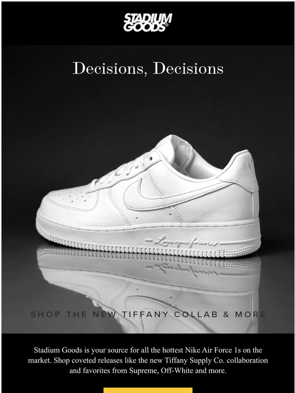 Stadium Goods We've got all the best Air Force 1s Milled