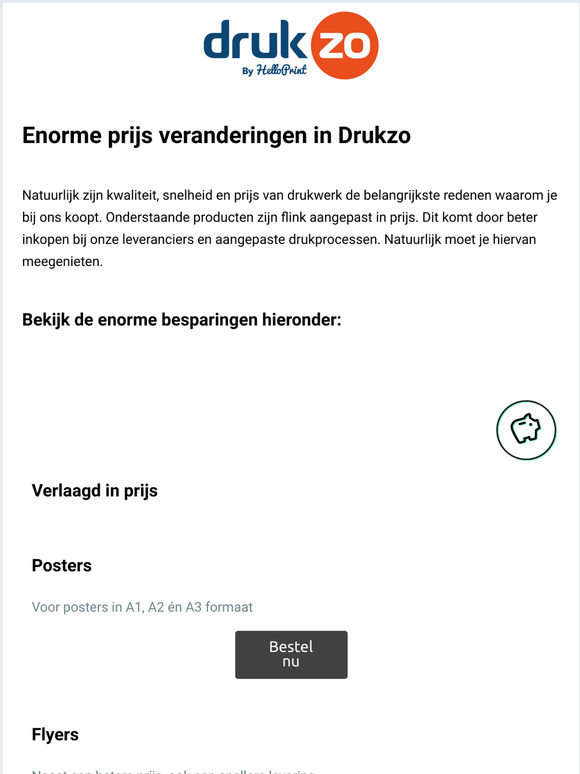 Geniet van deze lagere prijzen
