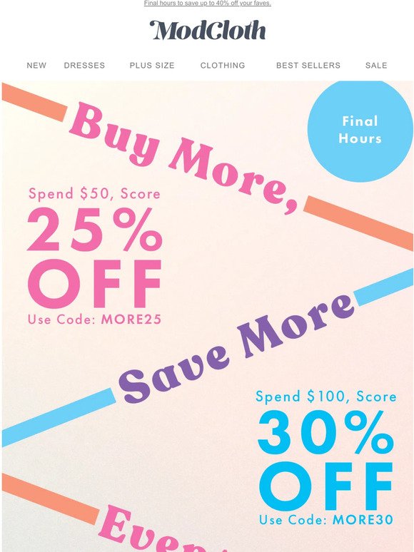 Buy More, Save More is almost No More!