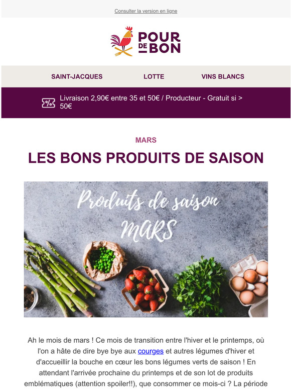 Mars : les bons produit de saison !