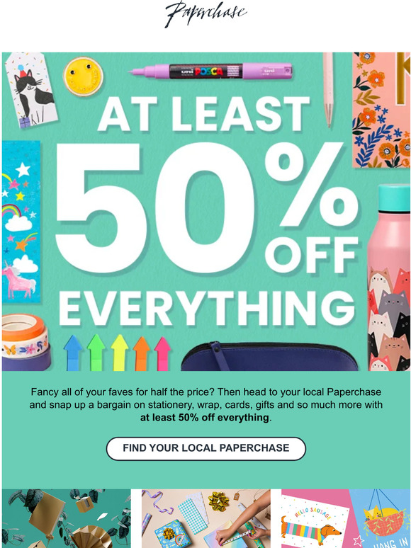  At least 50% off everything in stores now ✨