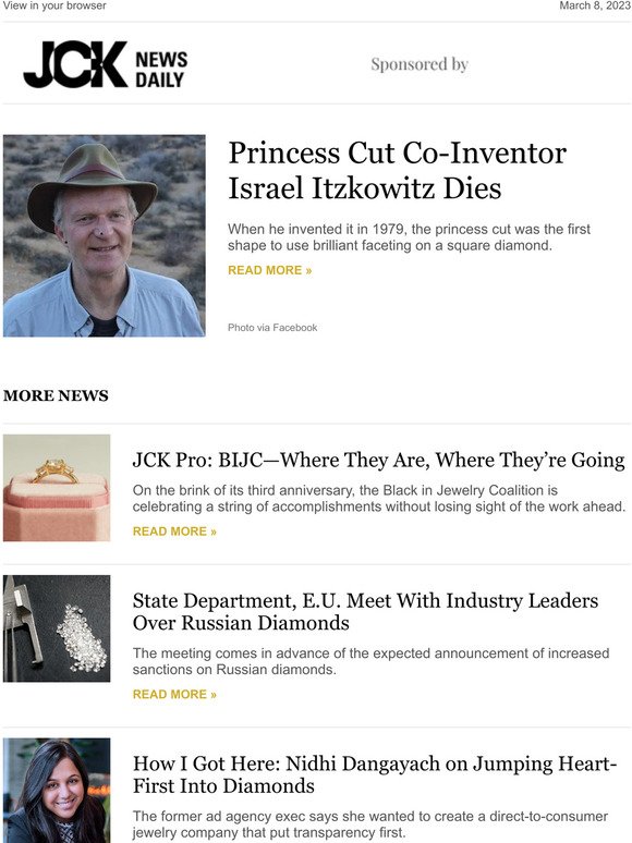 Princess Cut Co-Inventor Israel Itzkowitz Dies