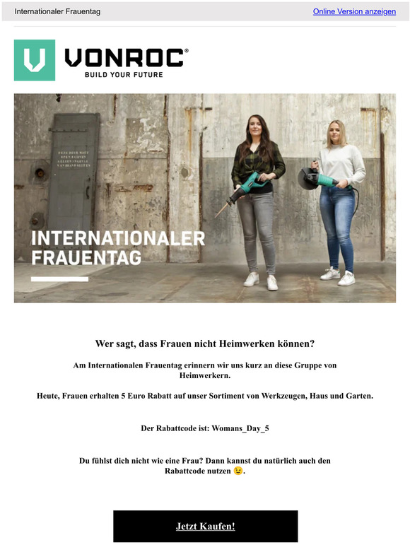 Vonroc | Wer sagt, dass Frauen nicht Heimwerken können? 👩‍🏭
