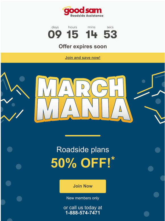 Good Sam Roadside Assistance: Your plan at 50%—before it expires! | Milled