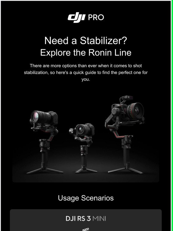 Need a Stabilizer? Explore the Ronin Line