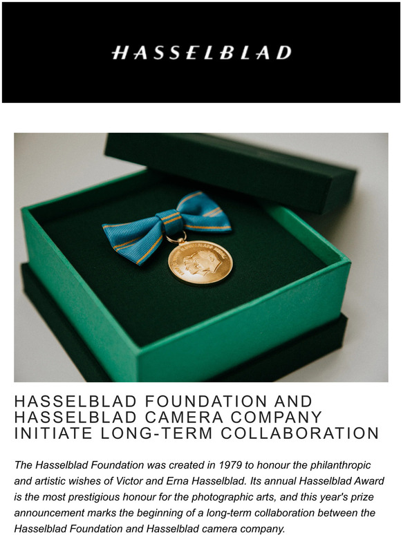 HASSELBLAD FOUNDATION AND HASSELBLAD CAMERA COMPANY INITIATE LONG-TERM COLLABORATION