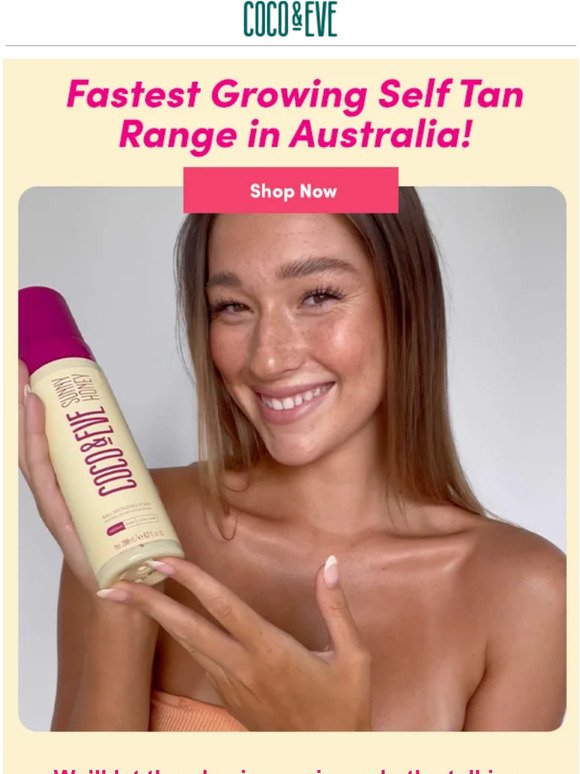 Australia’s FASTEST growing self tan range