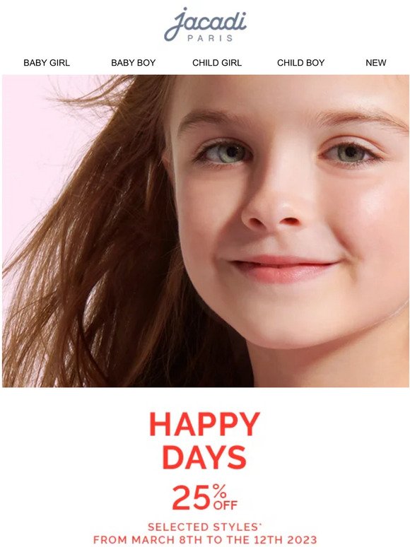Happy days! 25% off sale  💥