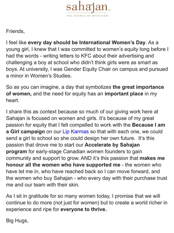 It’s IWD- A Message from Our Founder 🤎