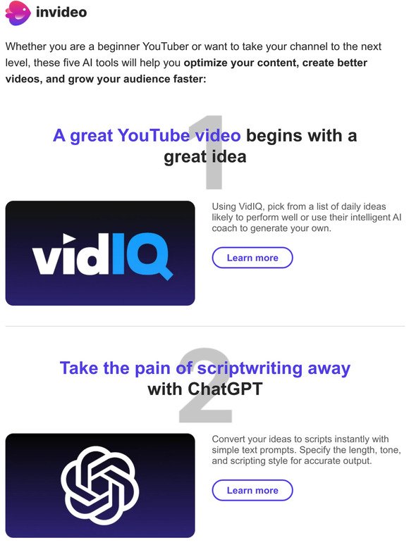 Top 5 AI tools for YouTube success
