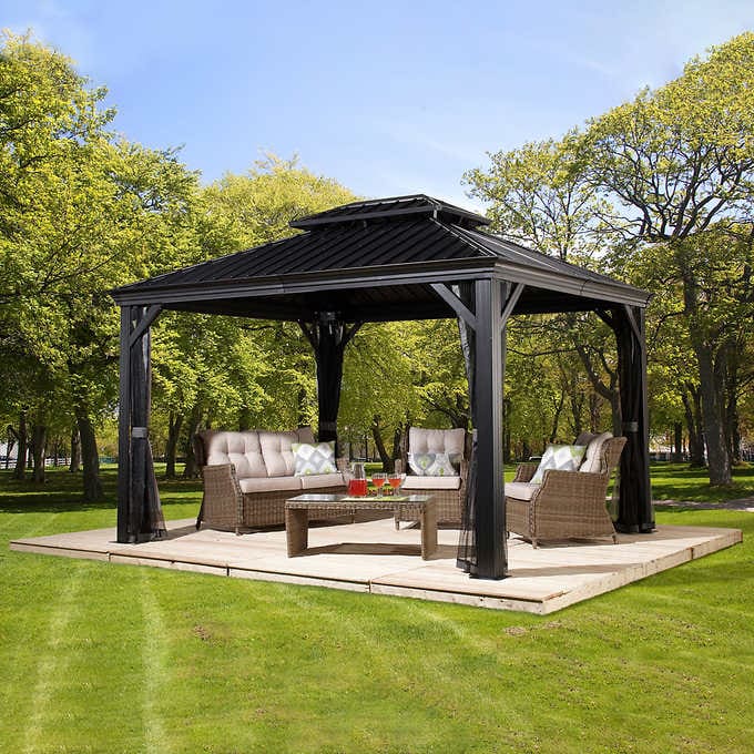 Sojag Messina 12' x 16' Galvanized Steel Roof Sun Shelter