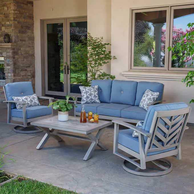 SunVilla Harrington 4-Piece Deep Seating AND/OR 7-Piece Dining Set