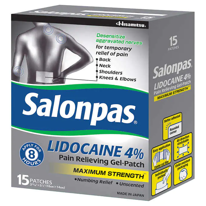 Lidocaine 4% Pain Relieving Gel-Patch