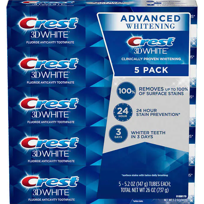 Crest 3D White Advanced Whitening Toothpaste