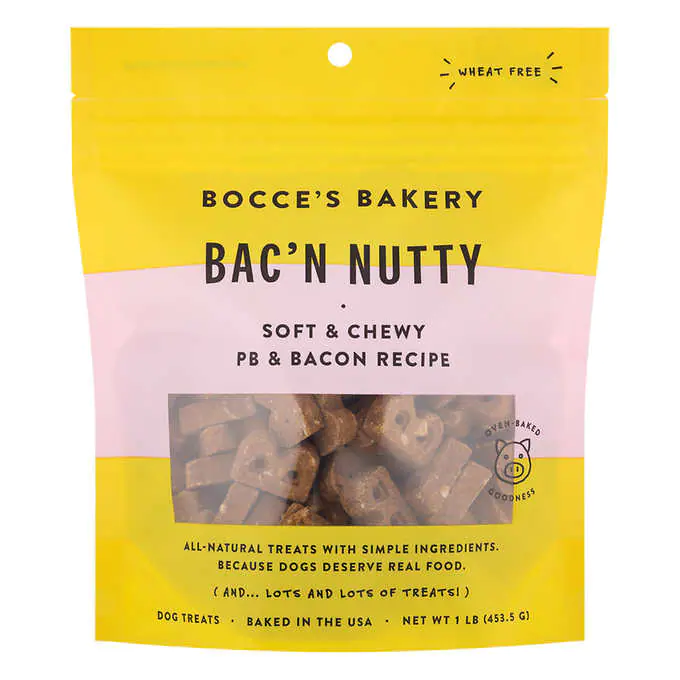 Bocce’s Bakery Bac’N Nutty Soft & Chewy Dog Treats