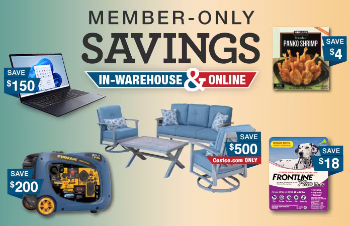 Member-Only Savings in-warehouse and online