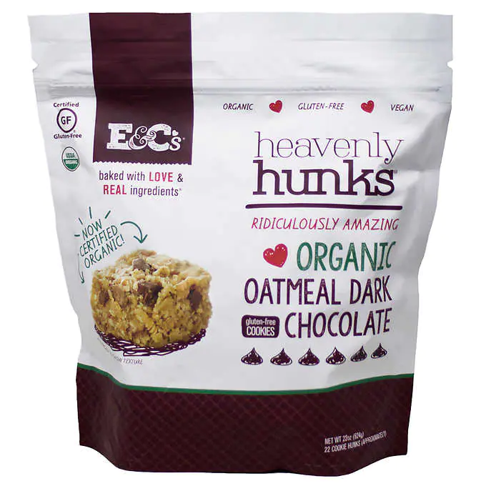 E&C’s Heavenly Hunks Organic Oatmeal Dark Chocolate Cookies