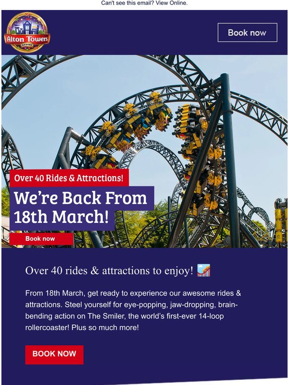 Get ready for park opening at Alton Towers Resort! 🎢