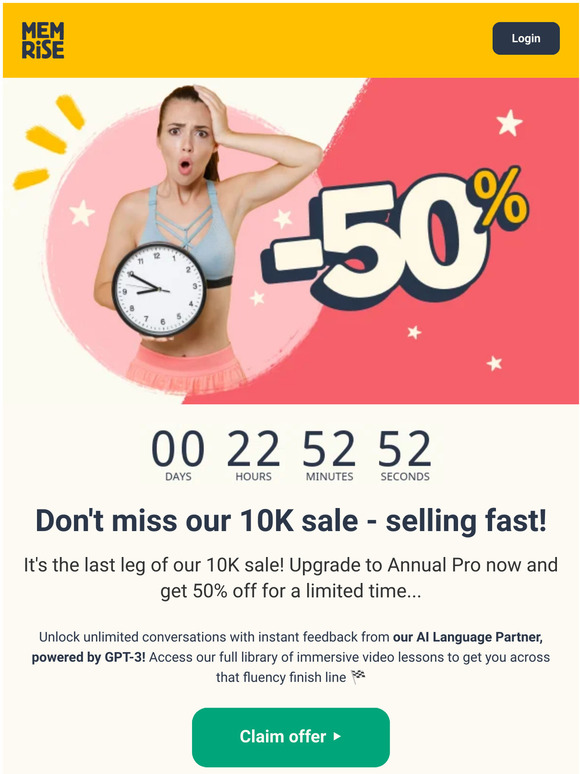 Ruuun! Our offers are nearly selling out 🏆