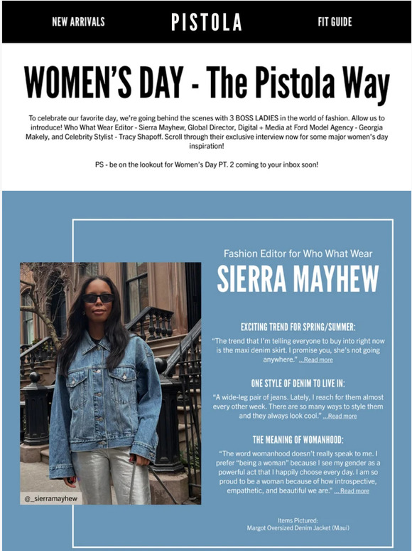 pistoladenim: WOMEN'S DAY - the Pistola Way | Milled