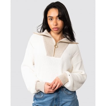 Tommy Hilfiger Colourblock Womens Half-Zip