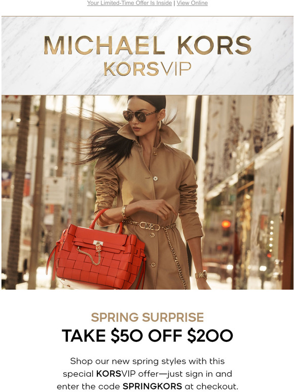 Top 30+ imagen michael kors 50 off 200 Thptnganamst.edu.vn