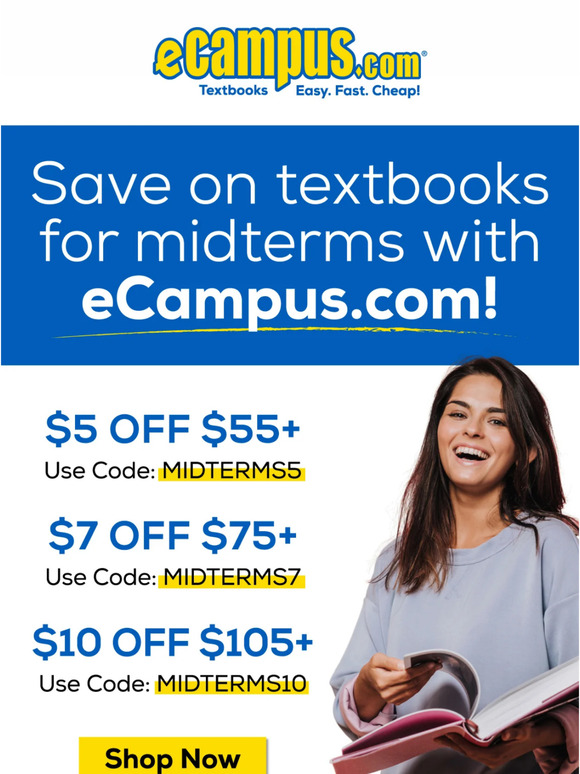 📚 Midterm Mania Sale | Get $10 Off Textbooks Before It's Too Late 💸