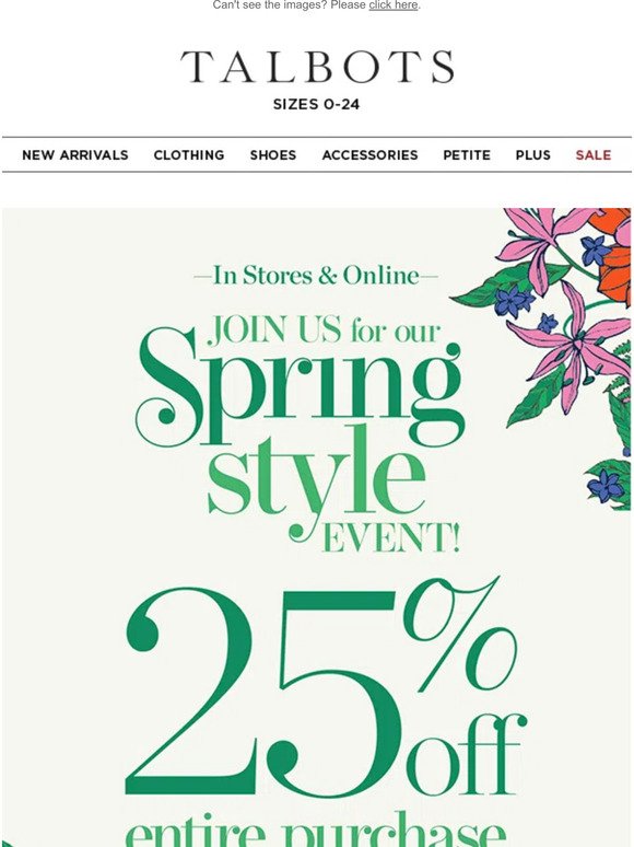Your Spring CHECKLIST—25% off everything!