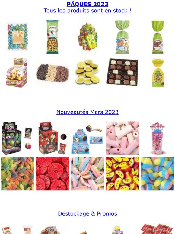 Chocolats de Pâques, Nouveautés Mars 2023, et Promos chez Confiserie Foraine