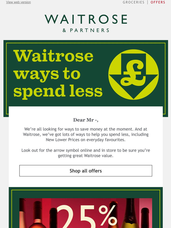 Waitrose ways to help you spend less