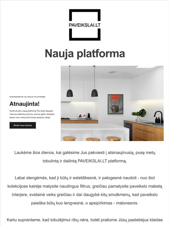 Paveikslai.lt atsinaujino - kviečiame į naują platformą 💥