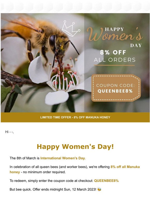 👑 Happy Women's Day, Queen Bees