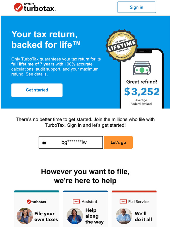 TurboTax 🔵 (Sign in now) File with confidence. File with TurboTax