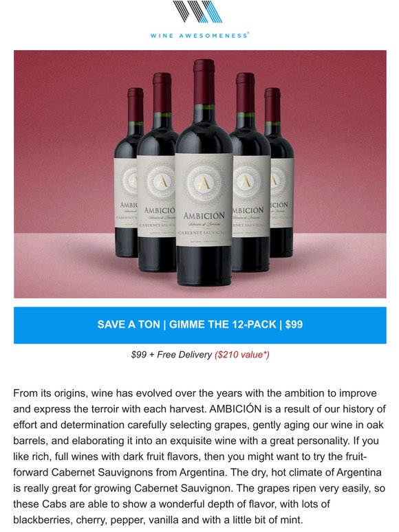 ***$99 cases... the cab perfect for evening sippin'