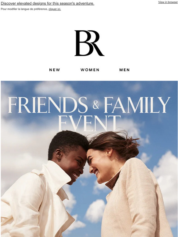 Friends & Family: Shop 40% Off Your Full Priced Purchase