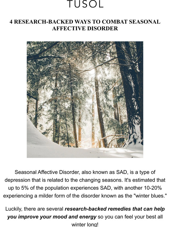 4 Research-Backed Ways to Combat Seasonal Affective Disorday to Improve Your Energy + Mood This Winter ❄️
