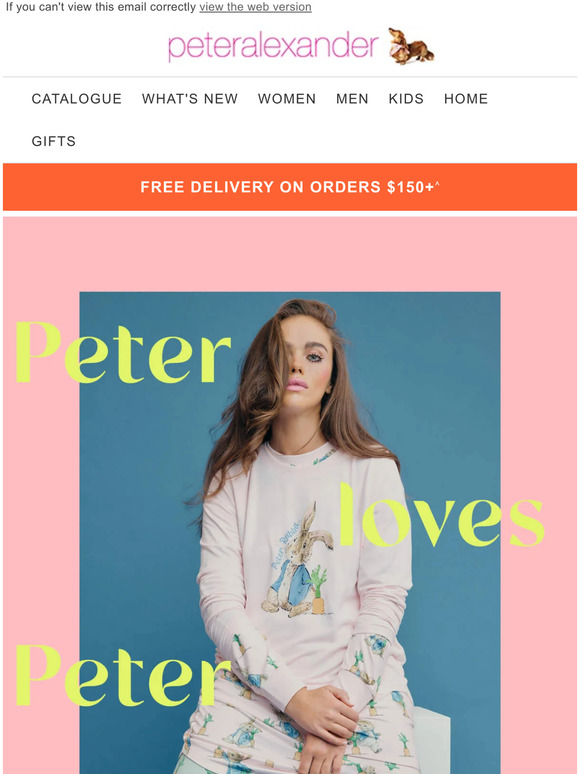 Peter Alexander New Zealand Peter loves Peter Rabbit! Milled