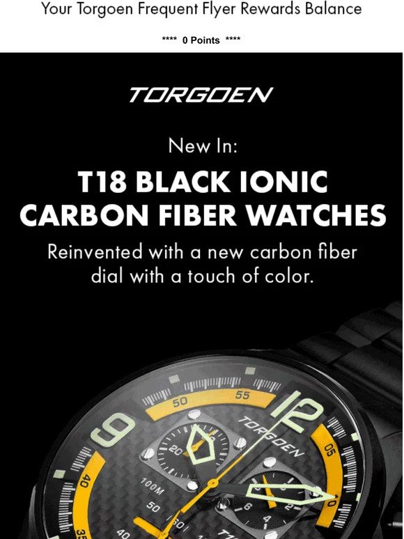 New: T18 Black Ionic Carbon Fiber Watches!